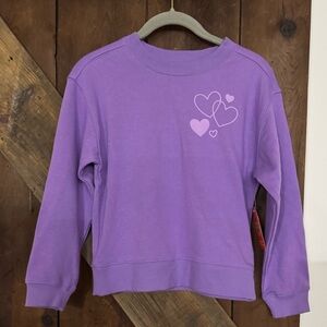 4/$12 Purple Kids Heart Sweatshirt